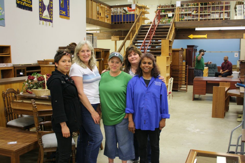 The gals at UGM Thrift Store — in Tigard, OR.